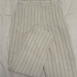 Wilfred Cream Striped Dress Pants